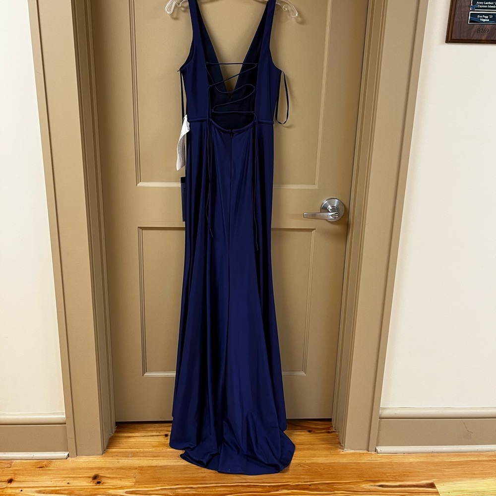 Sapphire colored prom dress, super soft and stretchy, unaltered size 4/medium